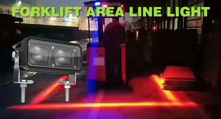 Forklift safety light usage effect display - LED forklift safety light | XRLL