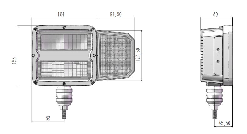 Best work lights wired for heavy truck use with fused connector and harness