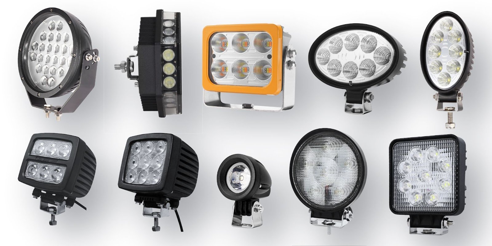 Diagram explaining rechargeable LED work light battery and charging considerations for fleets